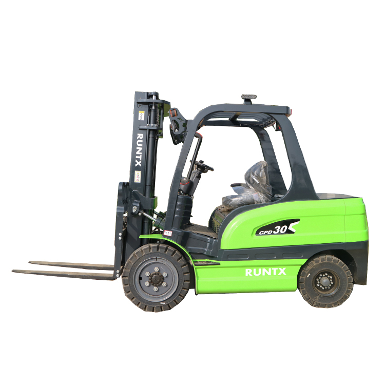 3 ton electric forklift with green color