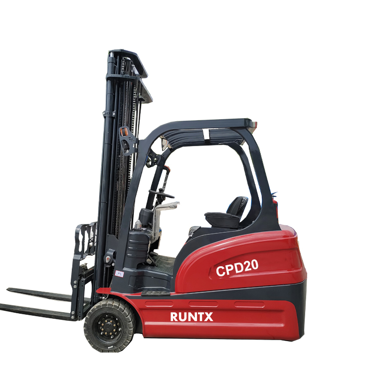 Runtx 1.6 ton three wheels electric forklift with red color