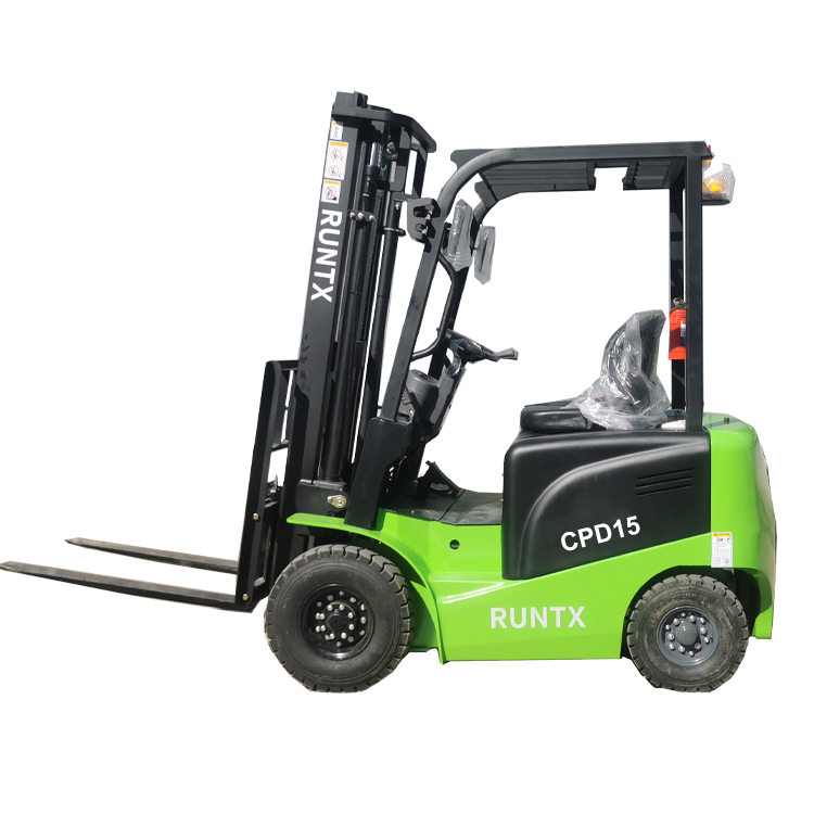 1.5-ton electric forklift with green color