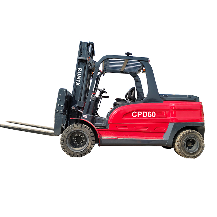 6 ton electric forklift with red color