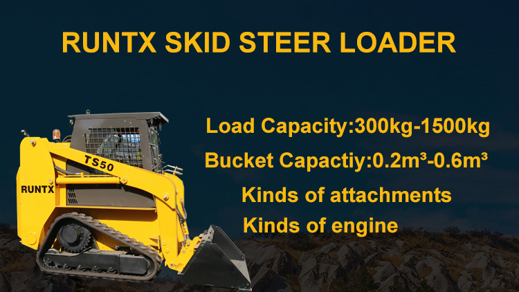 Runtx brand track Skid steer loader  with Skid steer loader with track detailes
