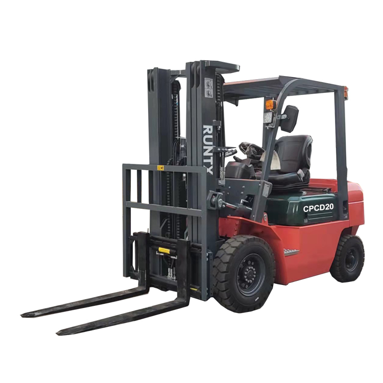 Runtx 2 ton diesel forklift with yellow color